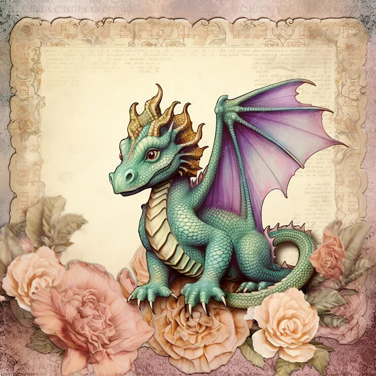 Green Dragon 40*40CM (Canvas) Full Round Drill Diamond Painting gbfke