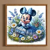 Blume Cartoon Figuren - runder Bohrer Diamantmalerei - 40*40cm