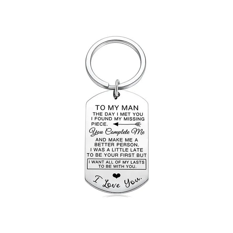 Couple Keychain Stainless Steel Keychain Valentine's Day Anniversary Gift for Couples