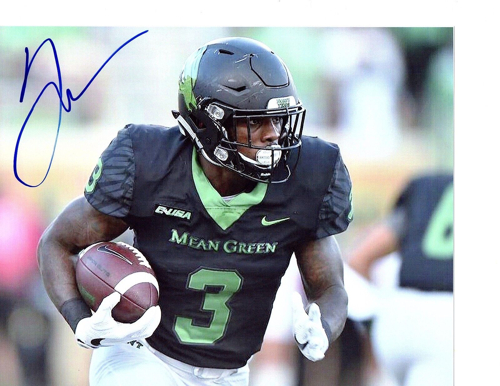 Jeff Wilson North Texas Mean Green signed autographed 8x10 football Photo Poster painting COA c