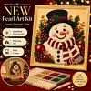 Framed Christmas Snowman - Pearls Painting Kit DIY Diamond Painting Pearl Dot Crafts 20x20CM