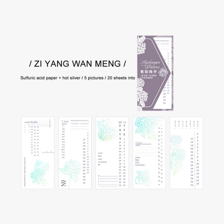 JOURNALSAY 20 Sheets Creative Sulfuric Acid Paper Plant Memo Pad DIY Journal Scrapbooking