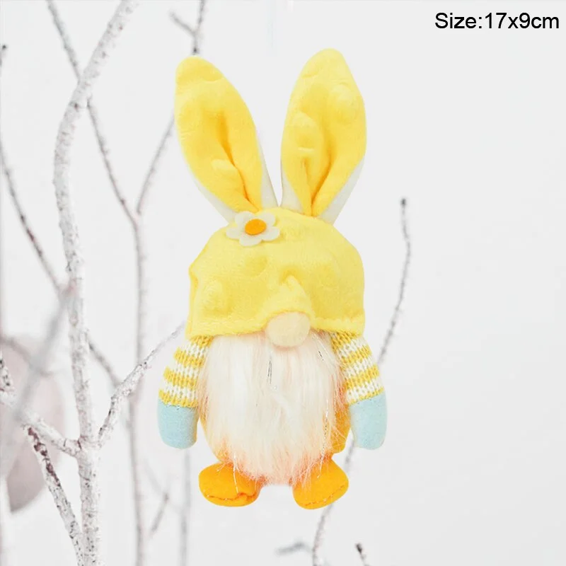Easter Faceless Gnome Rabbit Doll Handmade Reusable Home Decoration Spring Hanging Bunny Ornaments Kids Gift