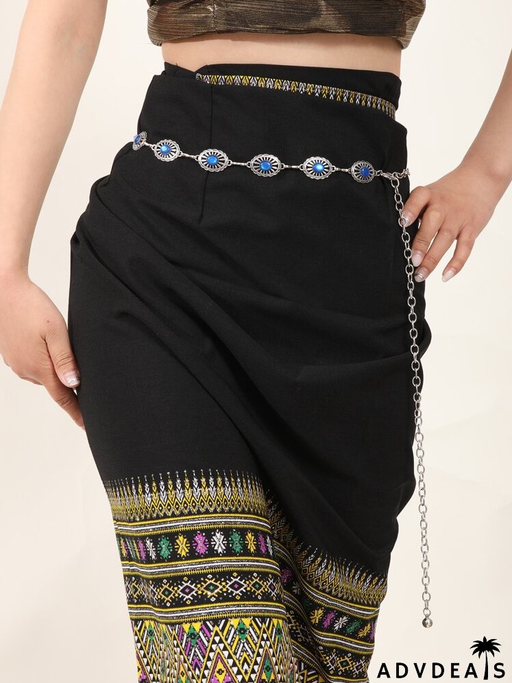 Hollow Out Geometric Decor Chain Belt