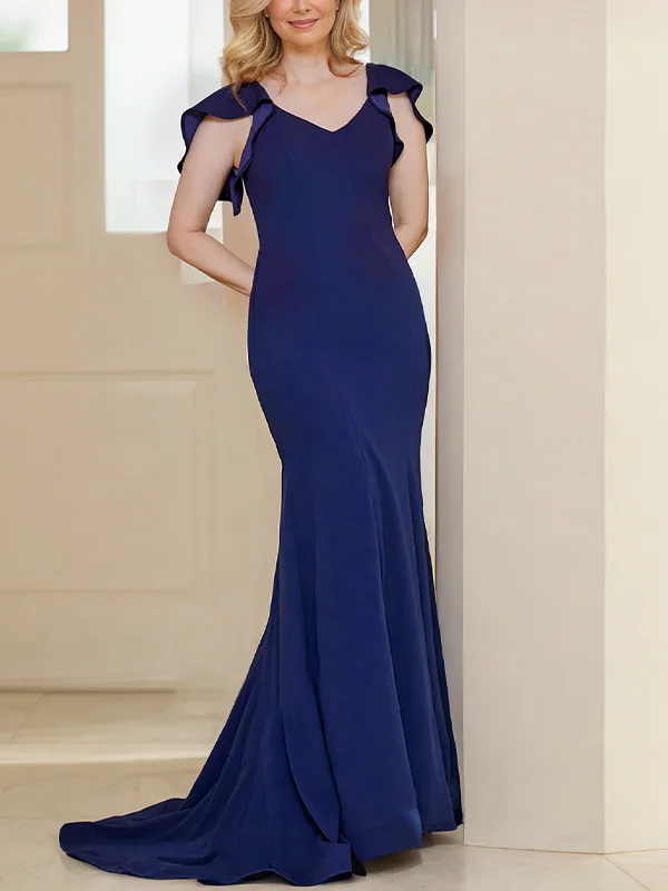V-neck Sleeveless Solid Color Maxi Dress