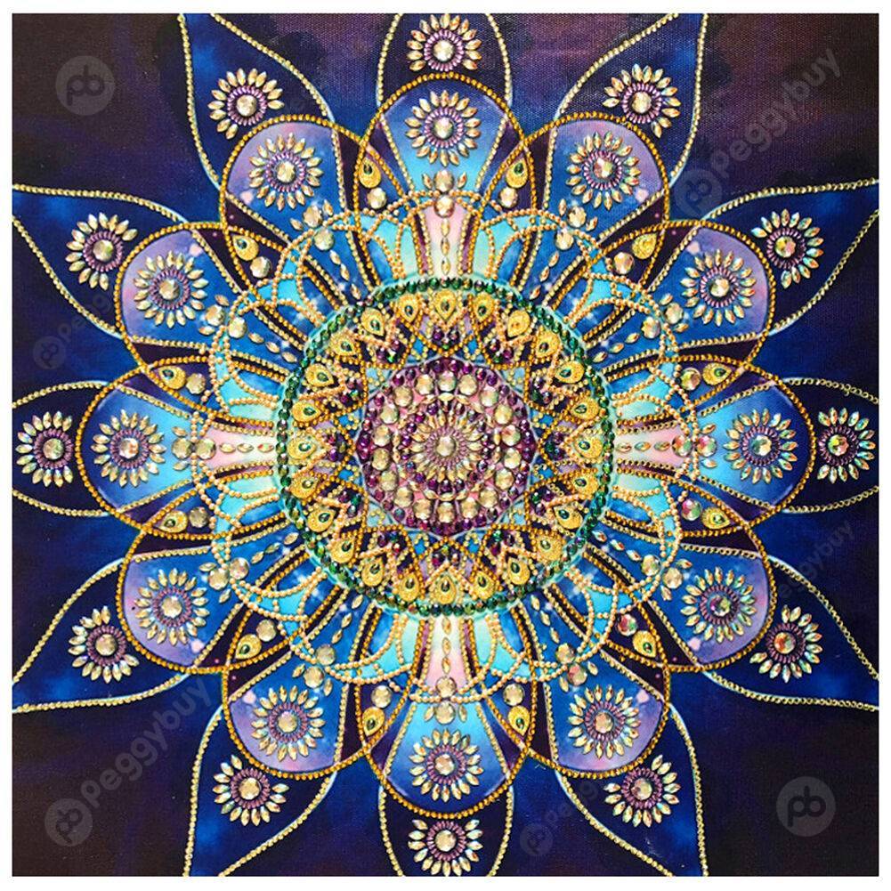 

40*40CM Special Shaped Diamond Painting-Datura Flower, 501 Original