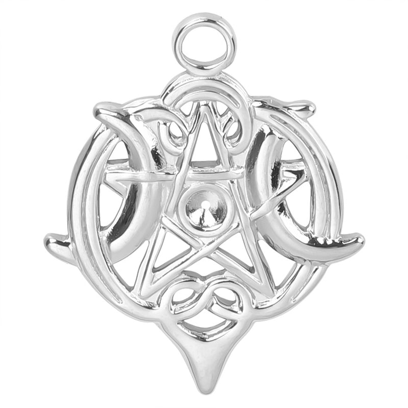 1 Piece 25x20mm Hole 2~2.9mm 304 Stainless Steel 18K Gold Plated Pentagram Pendant