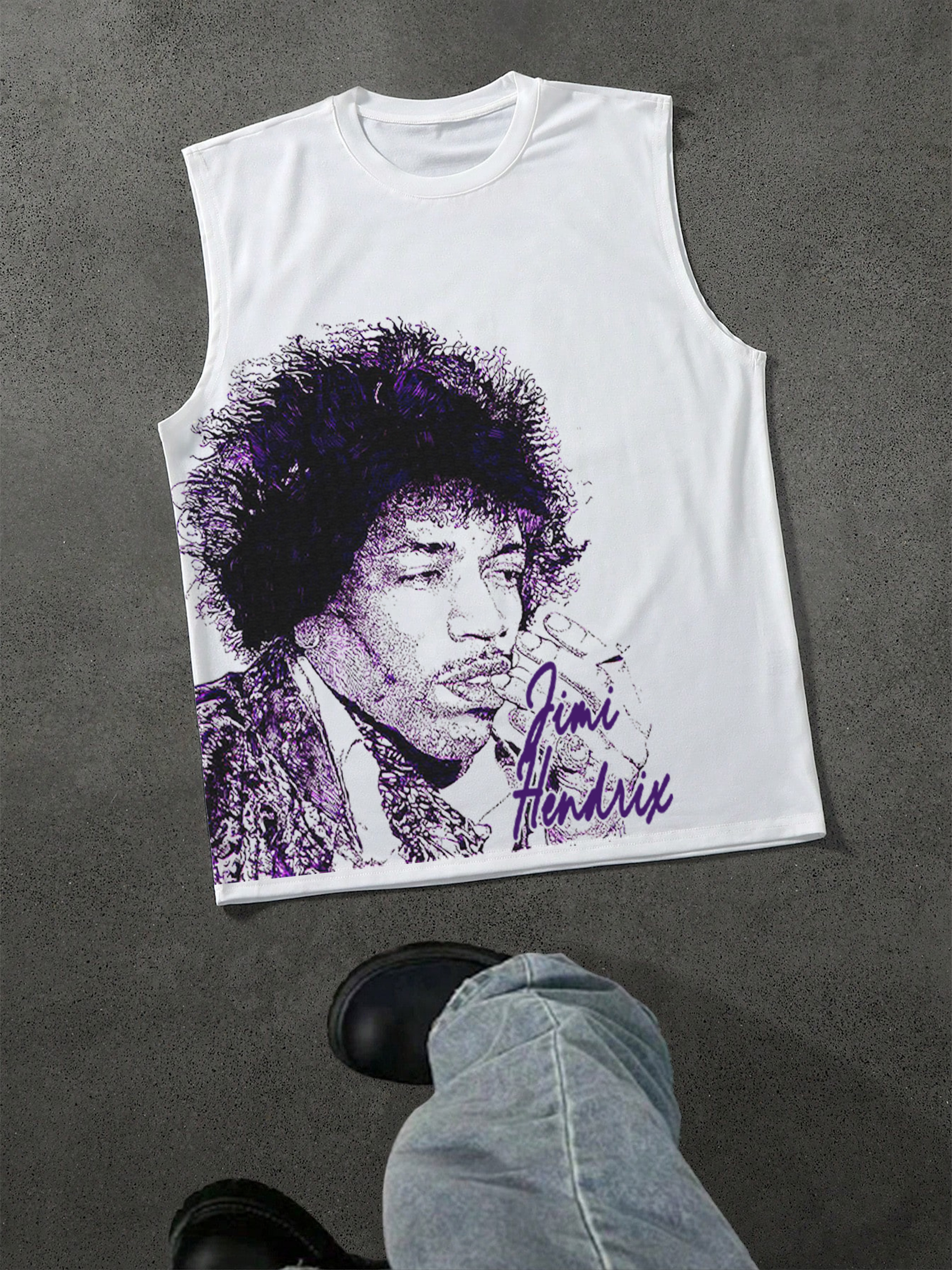 Jimi Hendrix Print Tank Top