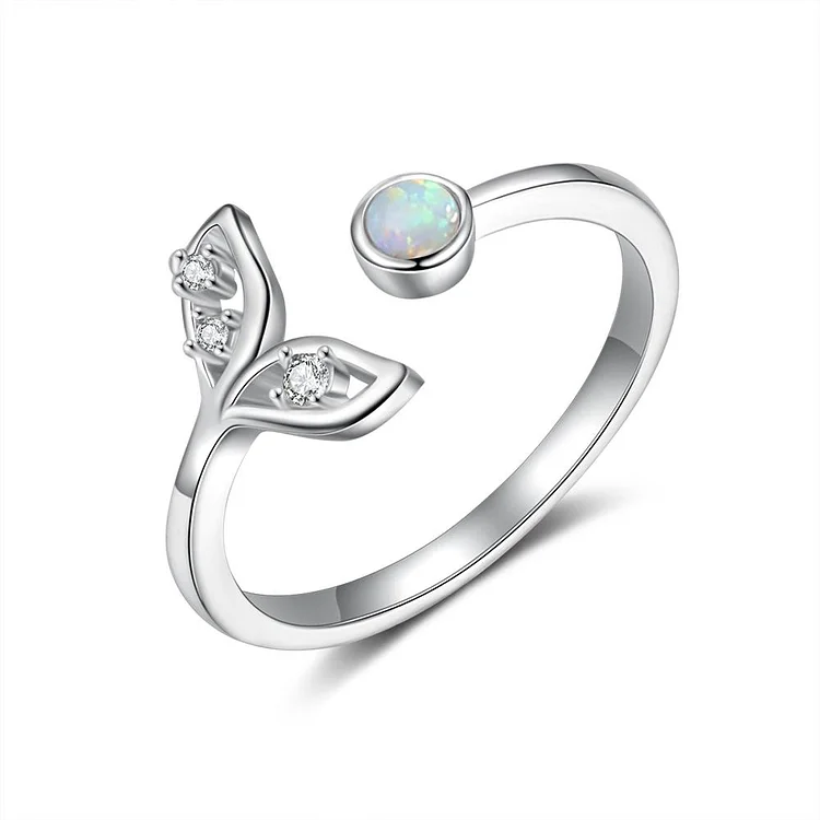 Round Opal with Mermaid Tail Opening Design Gifts