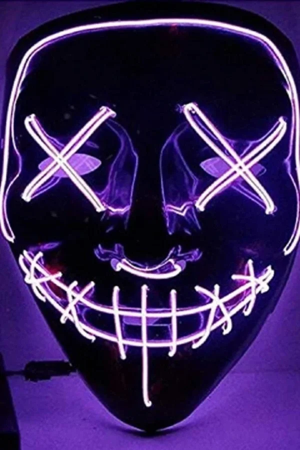 LED Purge Mask Light Up Halloween Masks Pink