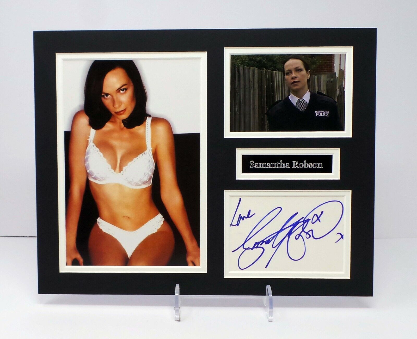 Samantha ROBSON Signed Mounted Sexy Photo Poster painting Display AFTAL RD COA The Bill