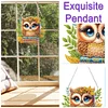 (US Only)Acrylic 2D Flat DIY Book Owl Hanging Diamond Art Kits Wall Door Decoration