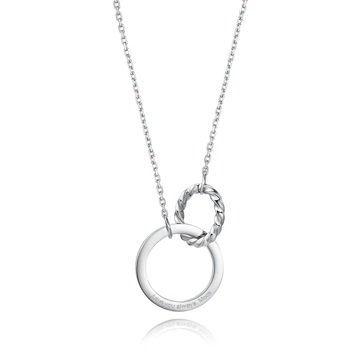 For Mother&Daughter - Mother And Daughter Forever Linked Together Circle Necklace