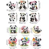 12 STÜCKE 2d flache DIY Diamant Kunst Kühlschrank Aufkleber Kits für Wohnkultur (Panda)