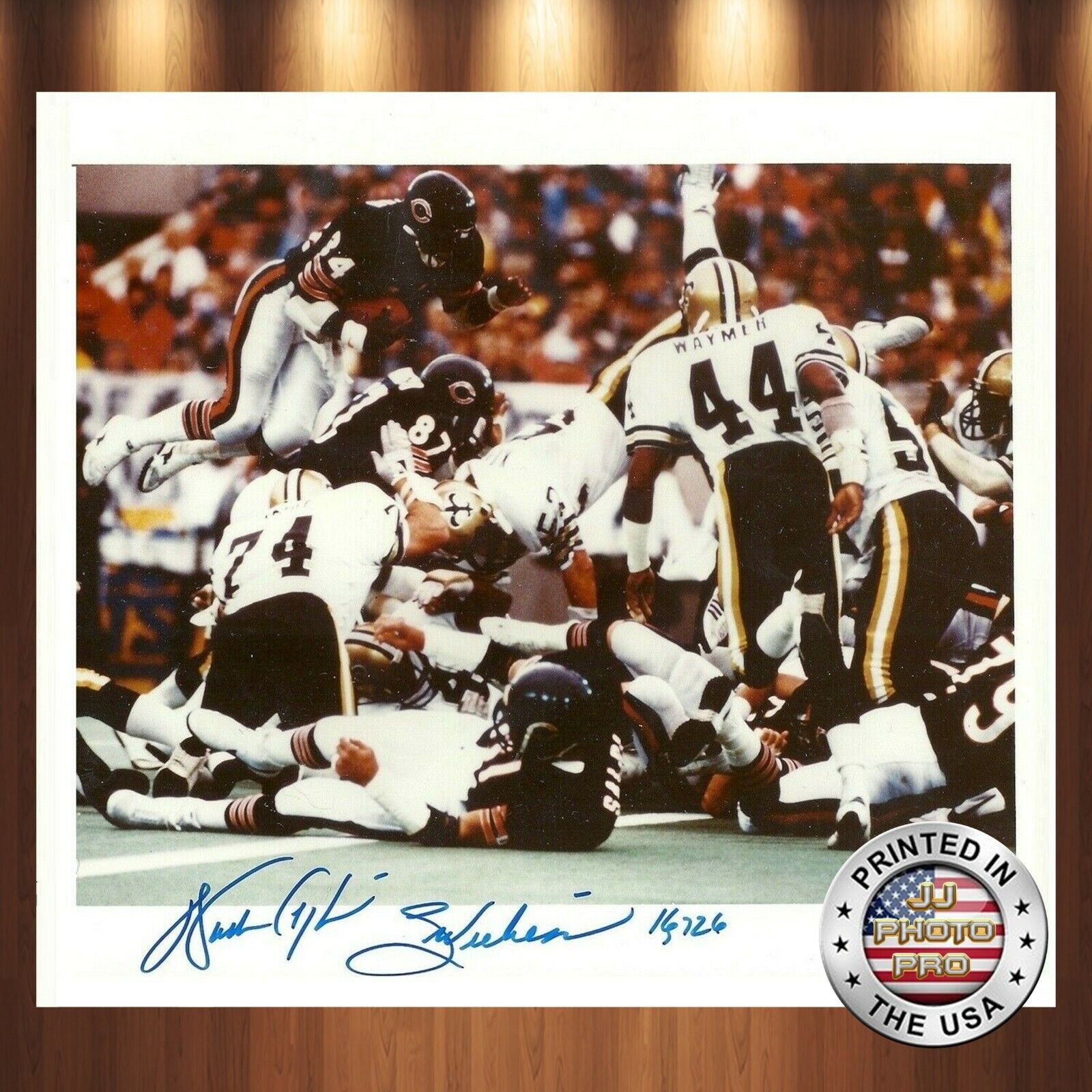 Walter Payton Autographed Signed 8x10 Photo Poster painting (HOF Bears) REPRINT