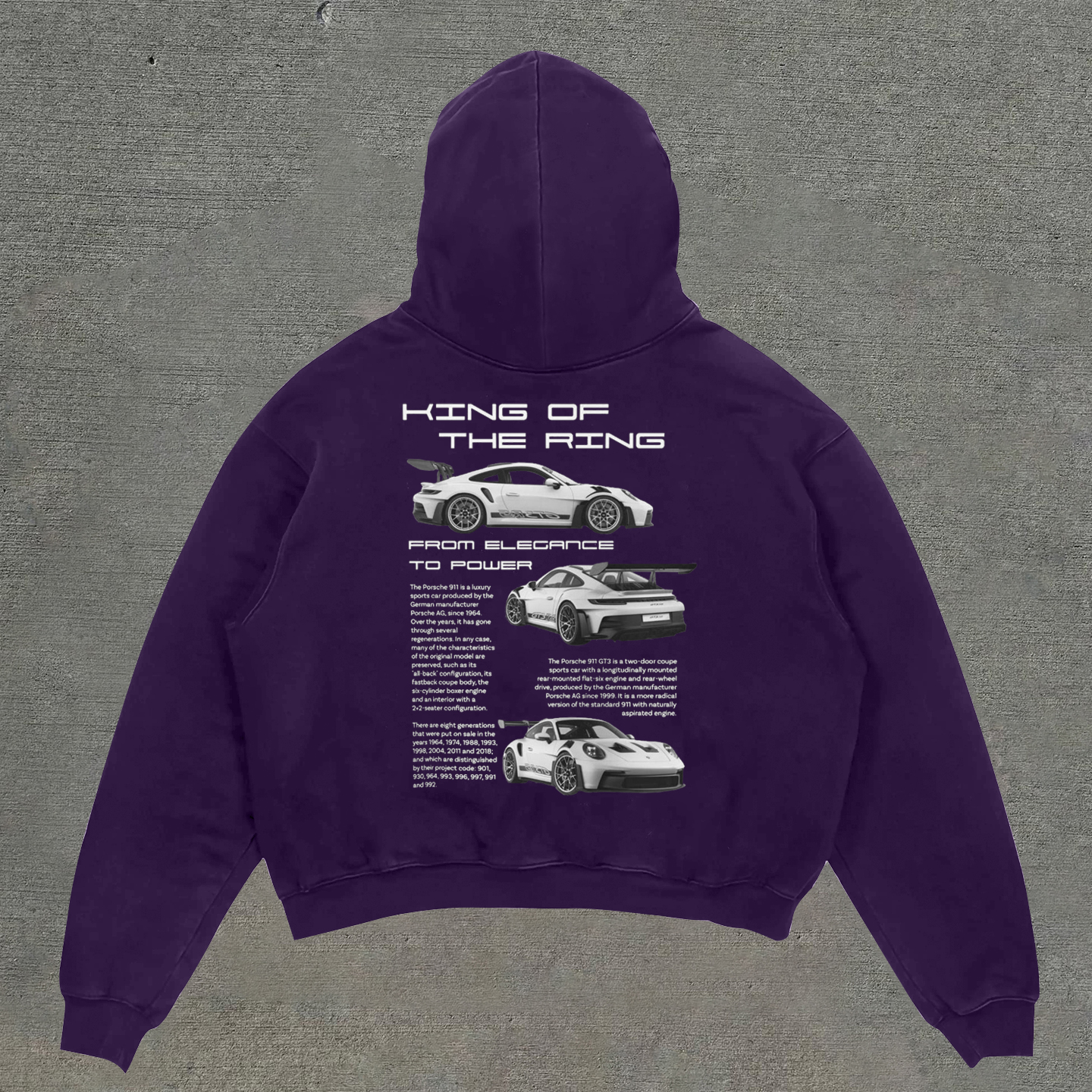 Personalized racing print loose hoodie