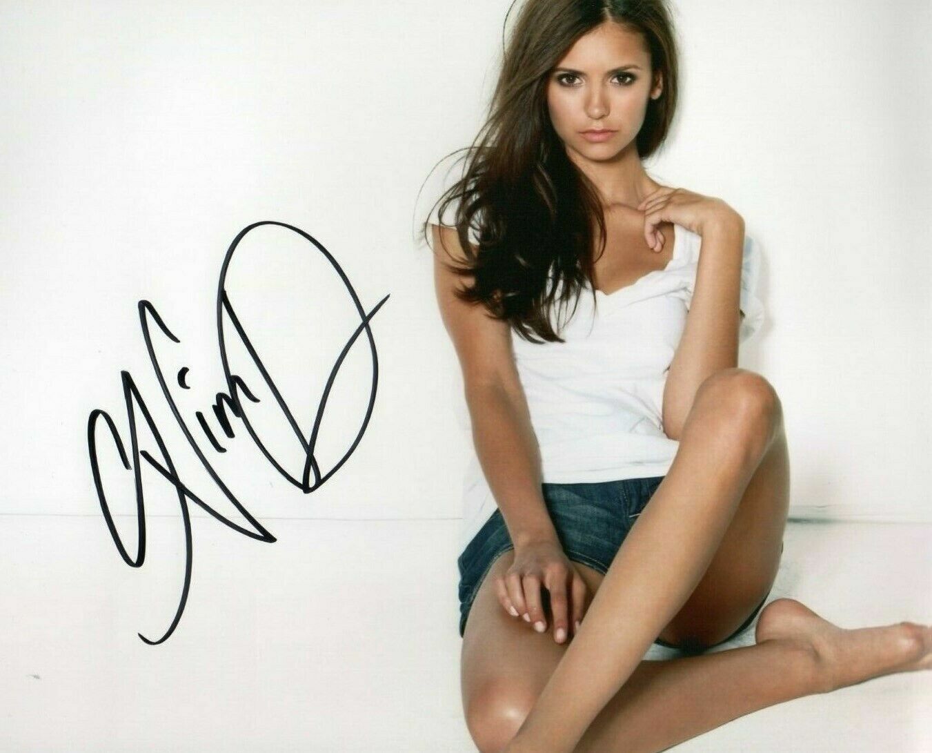 Nina Dobrev Autographed Signed 8x10 Photo Poster painting ( Lets Be Cops ) REPRINT