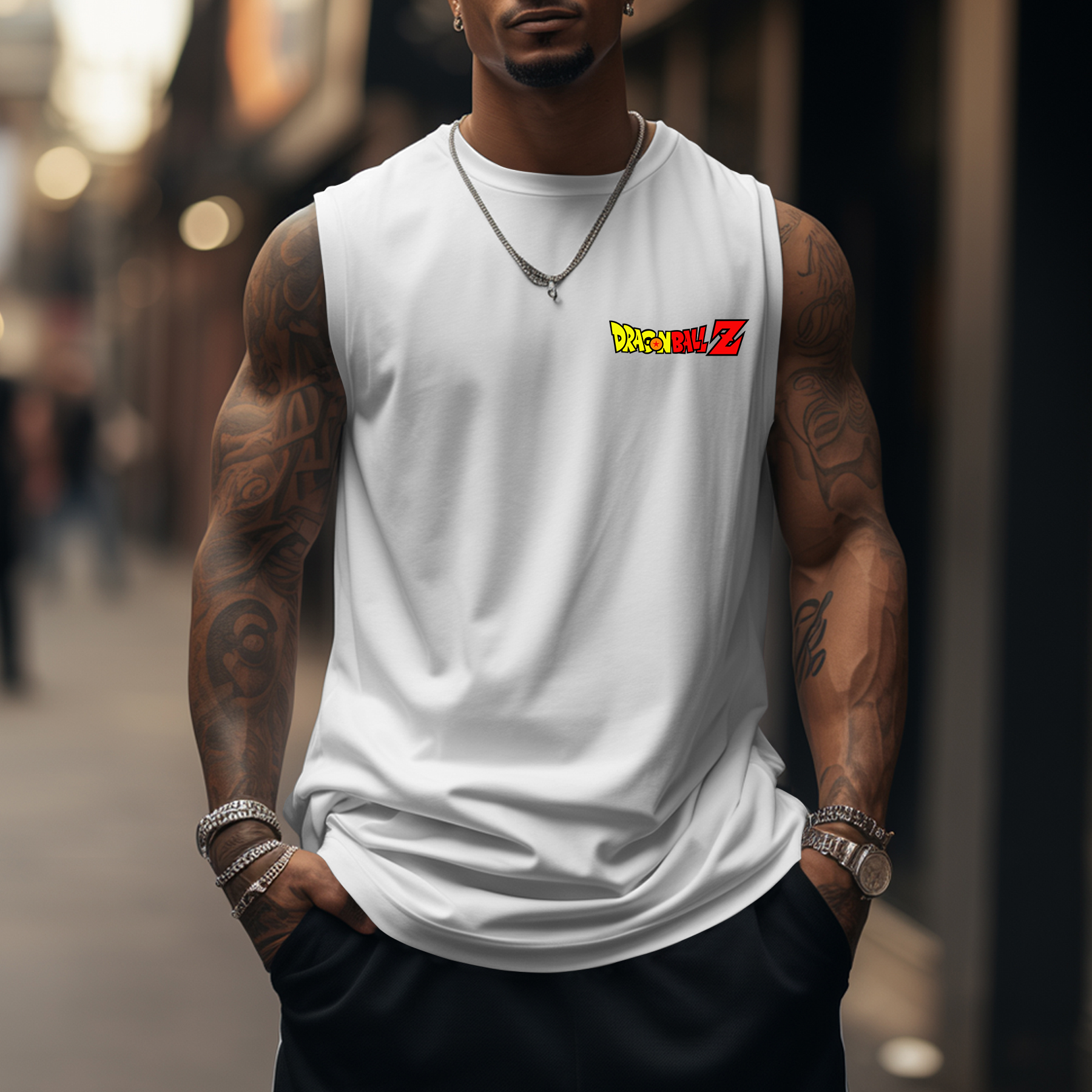 Casual Anime Character Print Sports Tank Top