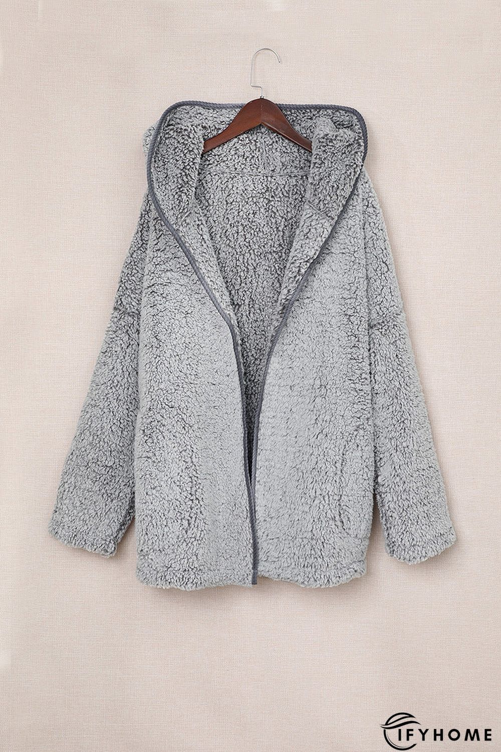 Fleece Thickened Hooded Jacket Women's Mid-length Loose Casual Jacket | IFYHOME