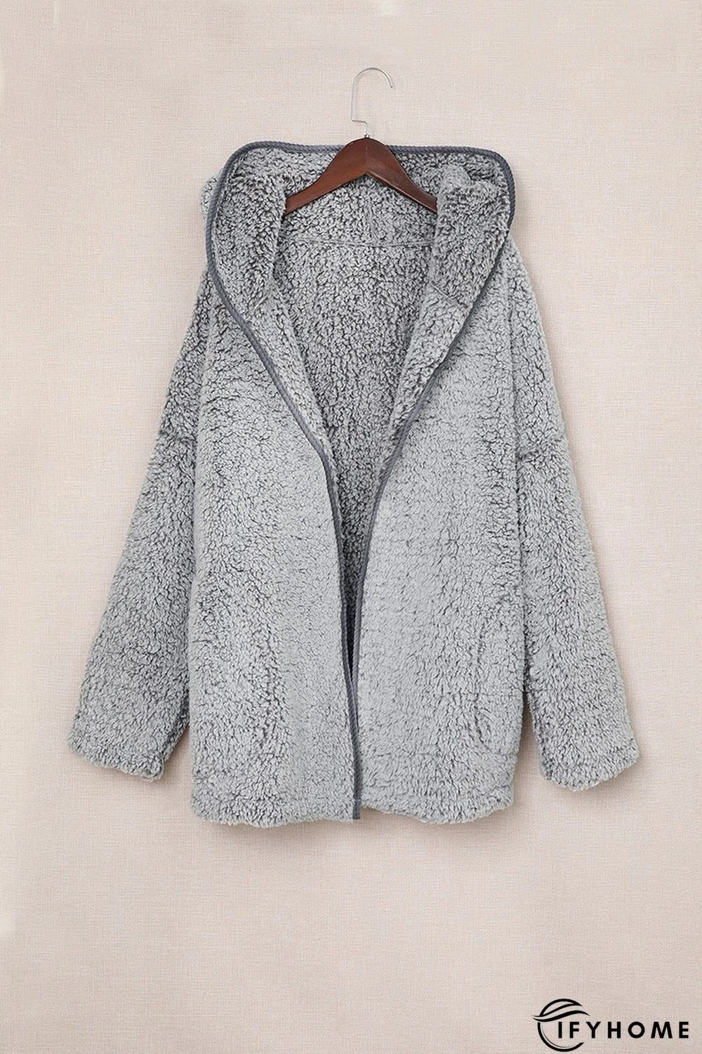Fleece Thickened Hooded Jacket Women's Mid-length Loose Casual Jacket | IFYHOME
