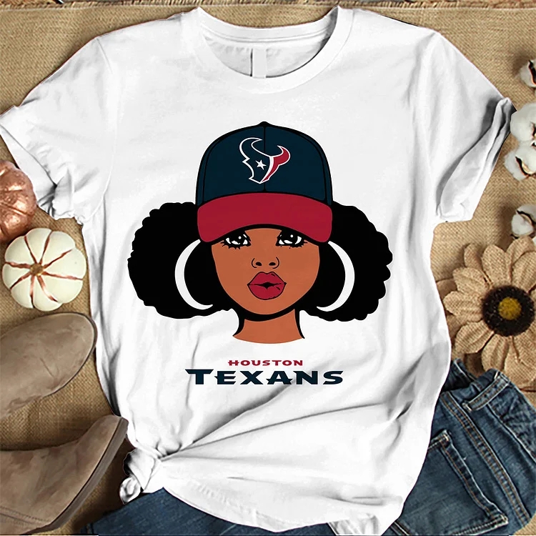 Houston Texans Women's White Relaxed T-Shirt