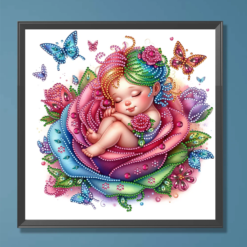 Diamond Painting - Partial Special Shaped Drill - Rose Child(Canvas|30*30cm)