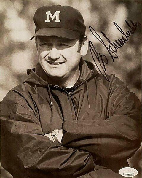 REPRINT - BO SCHEMBECHLER Michigan Wolverines Signed 8 x 10 Photo Poster painting RP