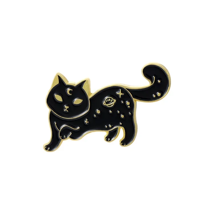 Cute Black White Cat Pins
