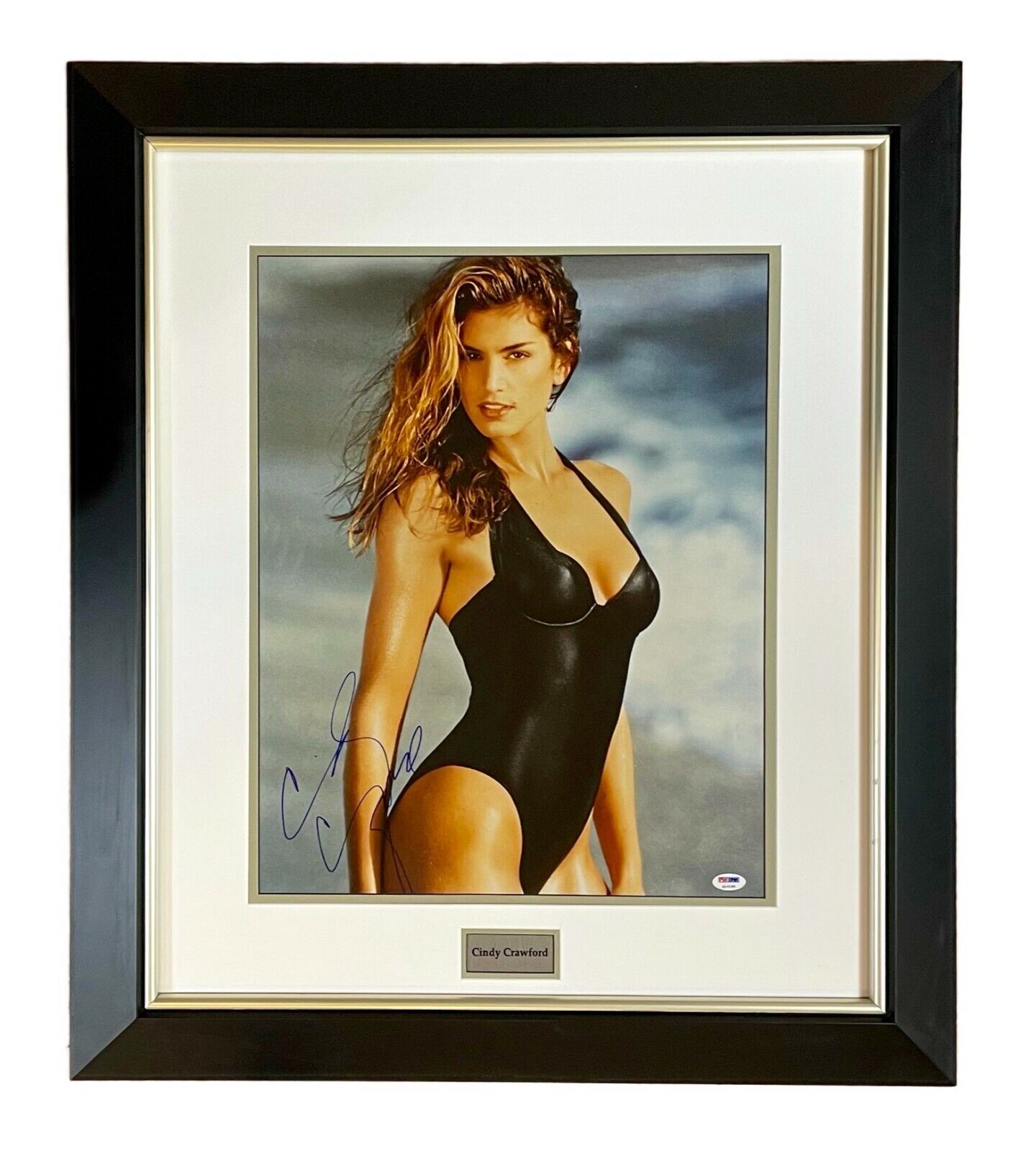 CINDY CRAWFORD Autograph SIGNED 16x20 Photo Poster painting FRAMED PSA/DNA AUTHENTIC BEAUTIFUL!