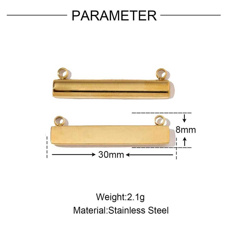 3 PCS/Package 13*10mm 25*18mm 8 * 8mm Titanium Steel Geometric Heart Shape Jewelry Accessories Pendant