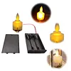 Flameless LED Tea Lights Candles with Battery Box Realistic Flame Effect LED Candles for Fireplace Mantel Dinner Wedding Party (2Pcs)
