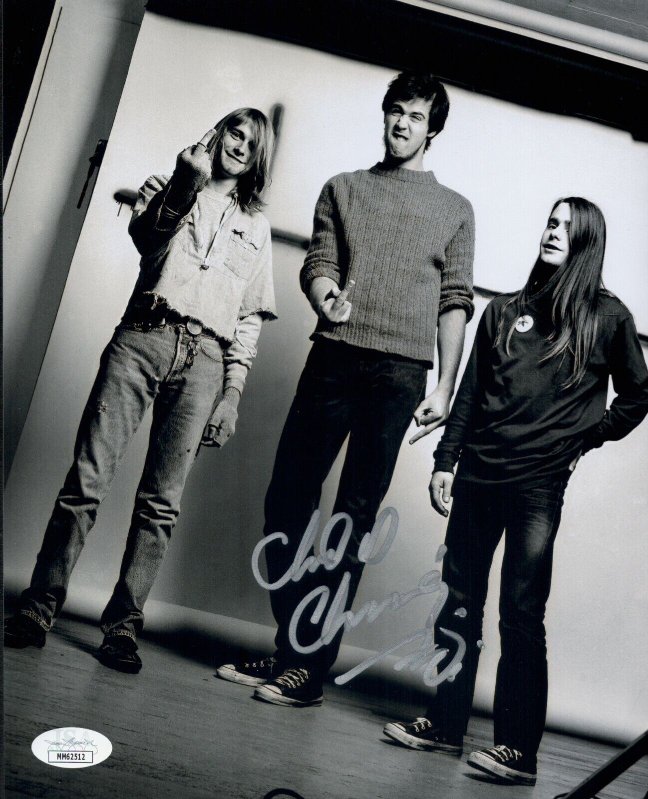 CHAD CHANNING Signed NIRVANA 8x10 Photo Poster painting IN PERSON Autograph JSA COA Cert