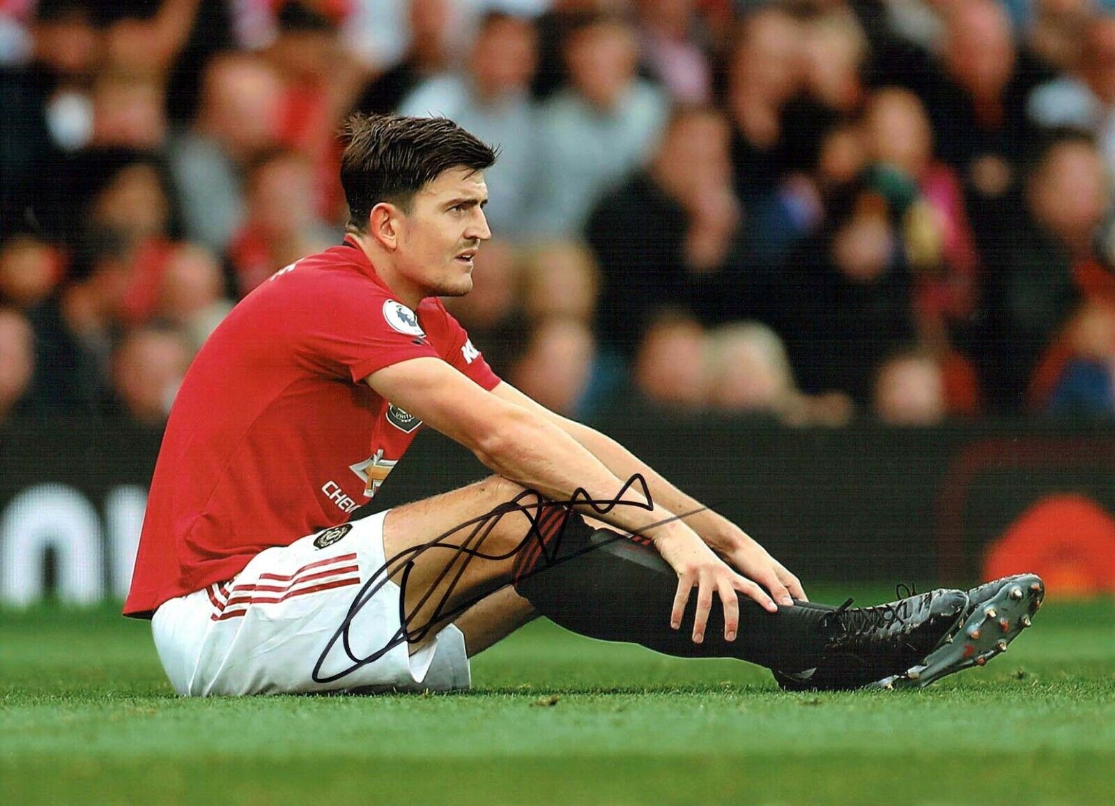 Harry MAGUIRE Signed Autograph 16x12 Photo Poster painting A AFTAL COA Manchester United Man Utd