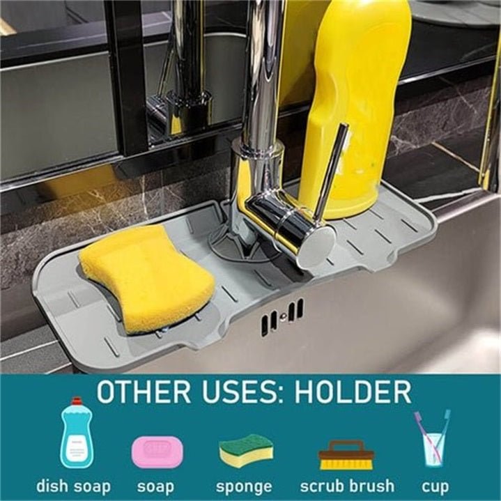 Kitchen Guard Silicone Faucet Handle Drip Catcher Tray