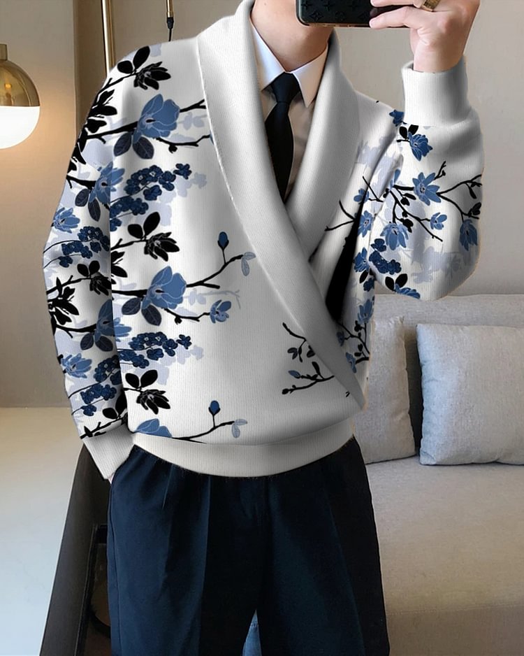 V-neck Loose Casual Cardigan Jacket f3a9