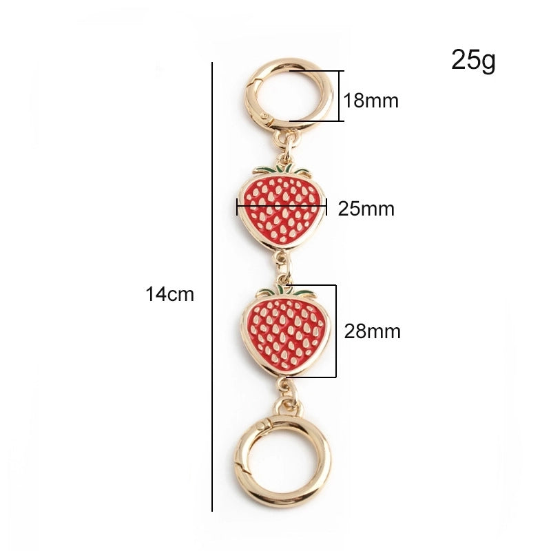 In Stock Cherry Color-free Extension Chain Cocoa Pool Shoulder Strap Old Flower Mini Women’s Bag Strawberry Decoration Replacement Chain