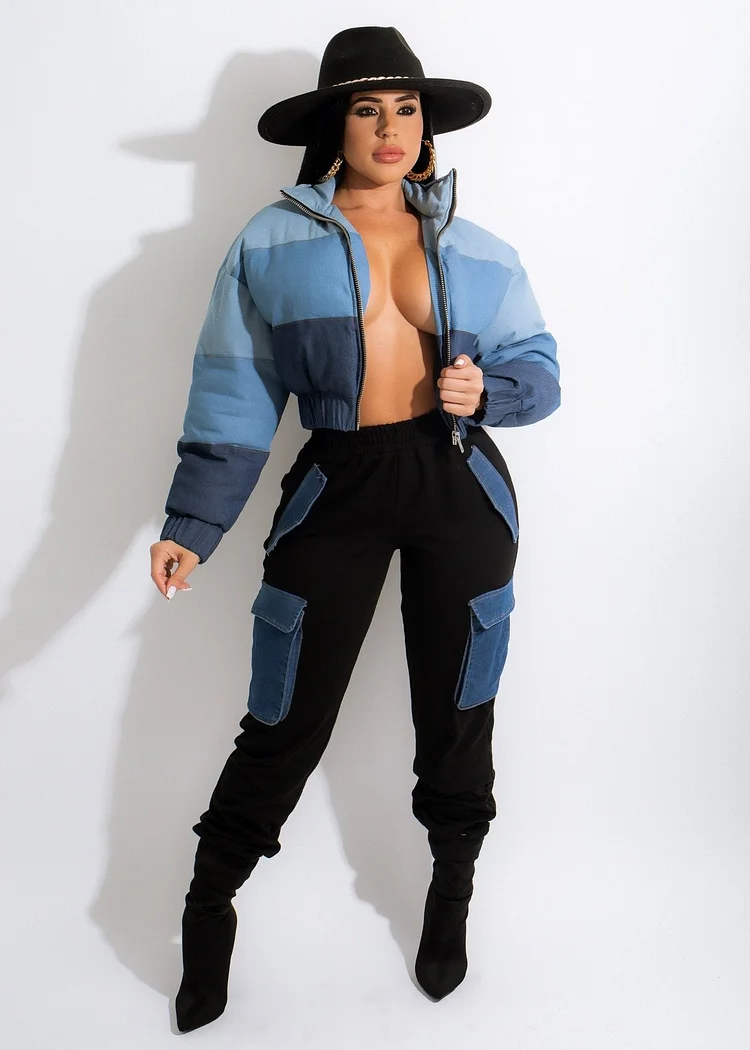 Puff Bomber Jacket Cotton-padded Coat Short Outerwear