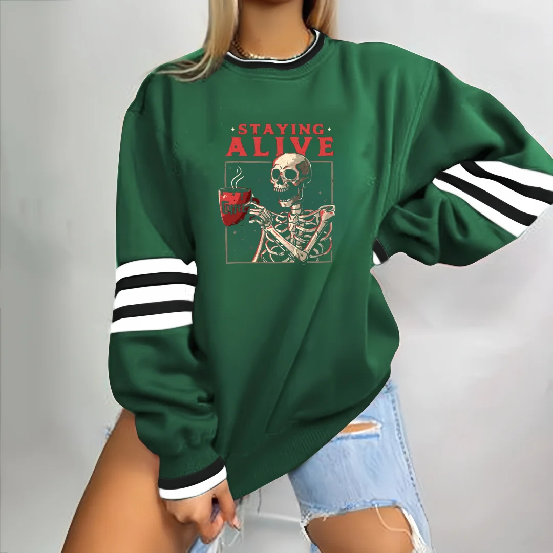 Staying Alive Coffee Lovers Sweatshirt,0033