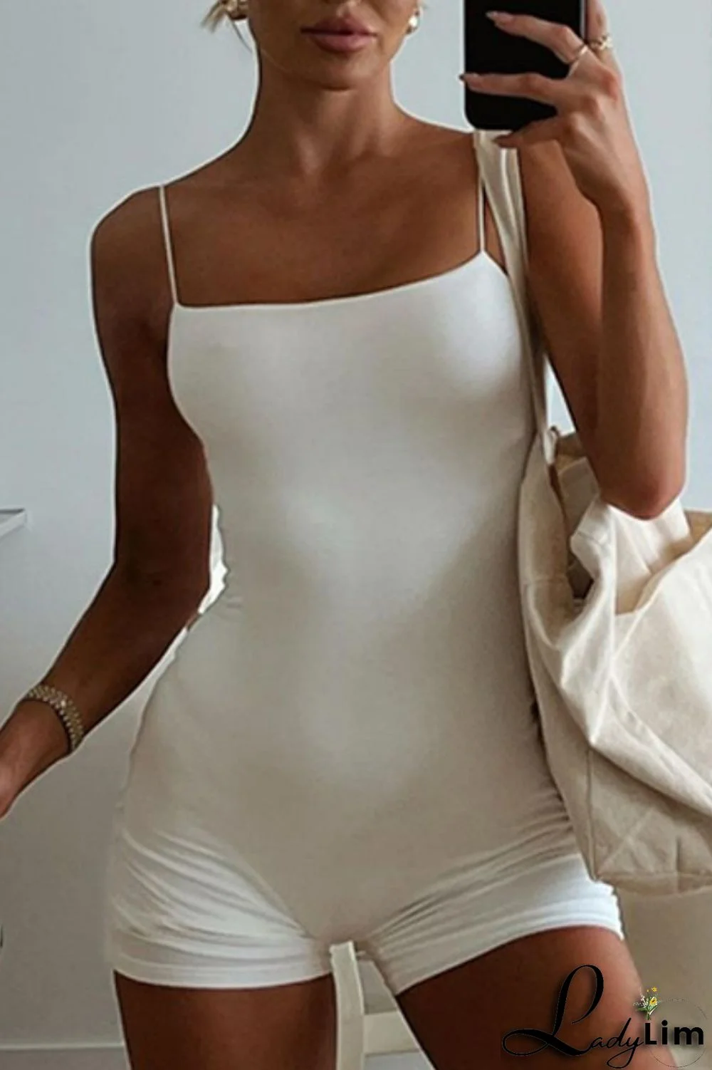 Black Sexy Casual Sportswear Solid Backless Spaghetti Strap Skinny Romper