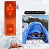 USB Rechargeable Heated Sleeping Bag Pad 3 Heat Levels 5 Heating Zones for Tent