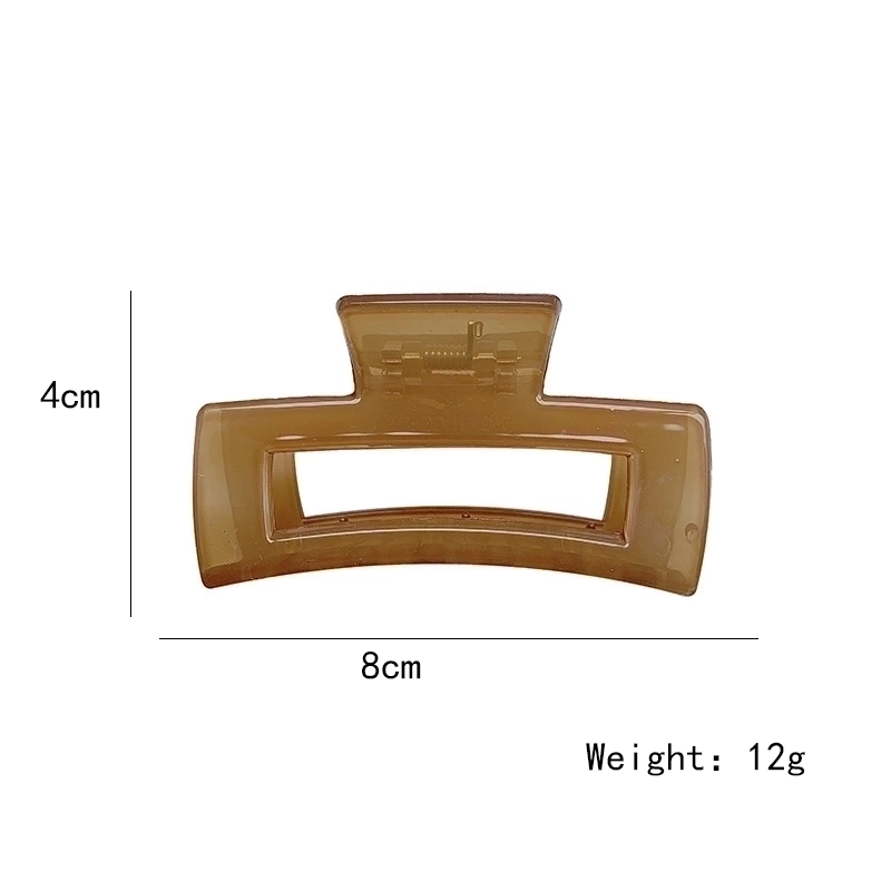 Minimalist Solid Color Resin Hair Claws 1 Piece