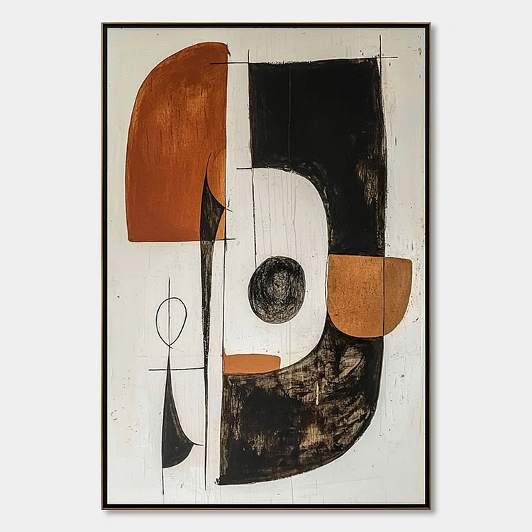 CONSTRUCT: Modern Abstract Geometric Oil Painting（Canvas painting）