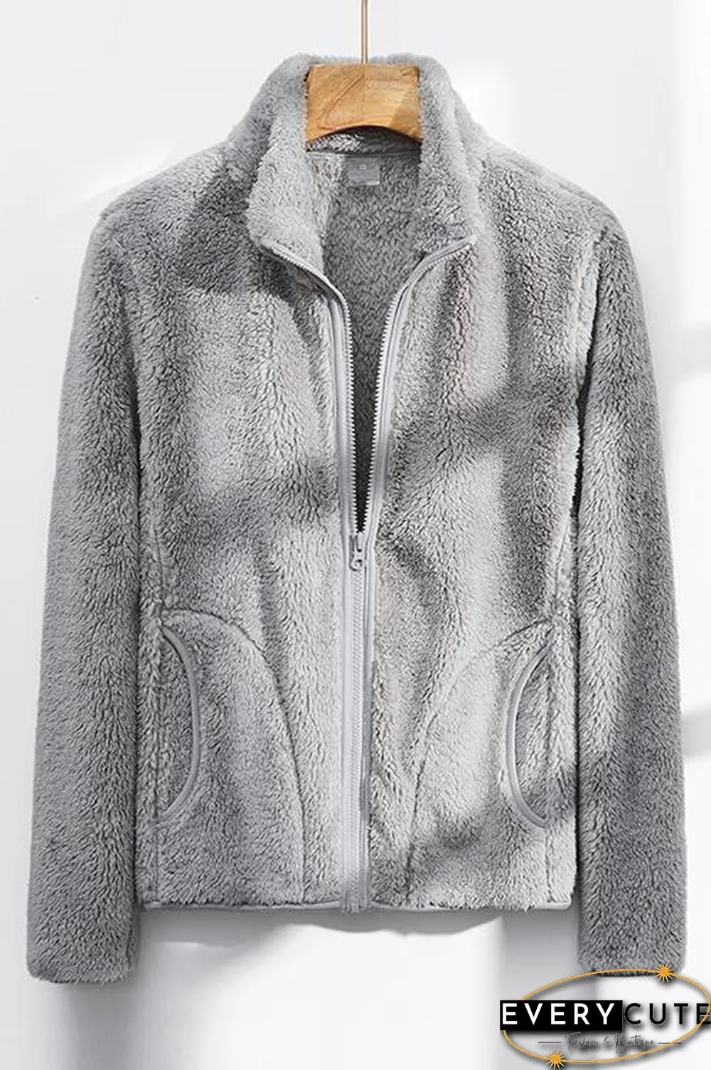 Classical Fluffy  Fleece Zipper Jackets