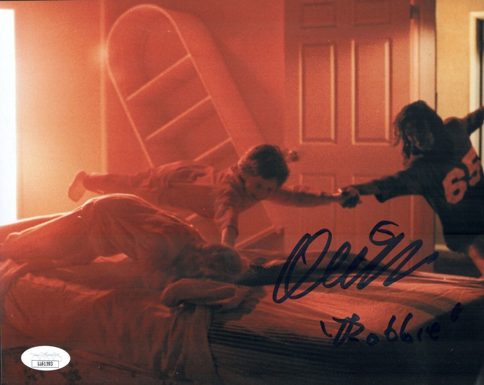 OLIVER ROBINS Signed ROBBIE 8x10 Photo Poster painting POLTERGEIST Horror Autograph JSA COA Cert