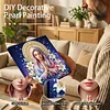 (25x25cm)DIY Mary Framed Handmade Pearl Painting Art Craft Kit Living Home Decor