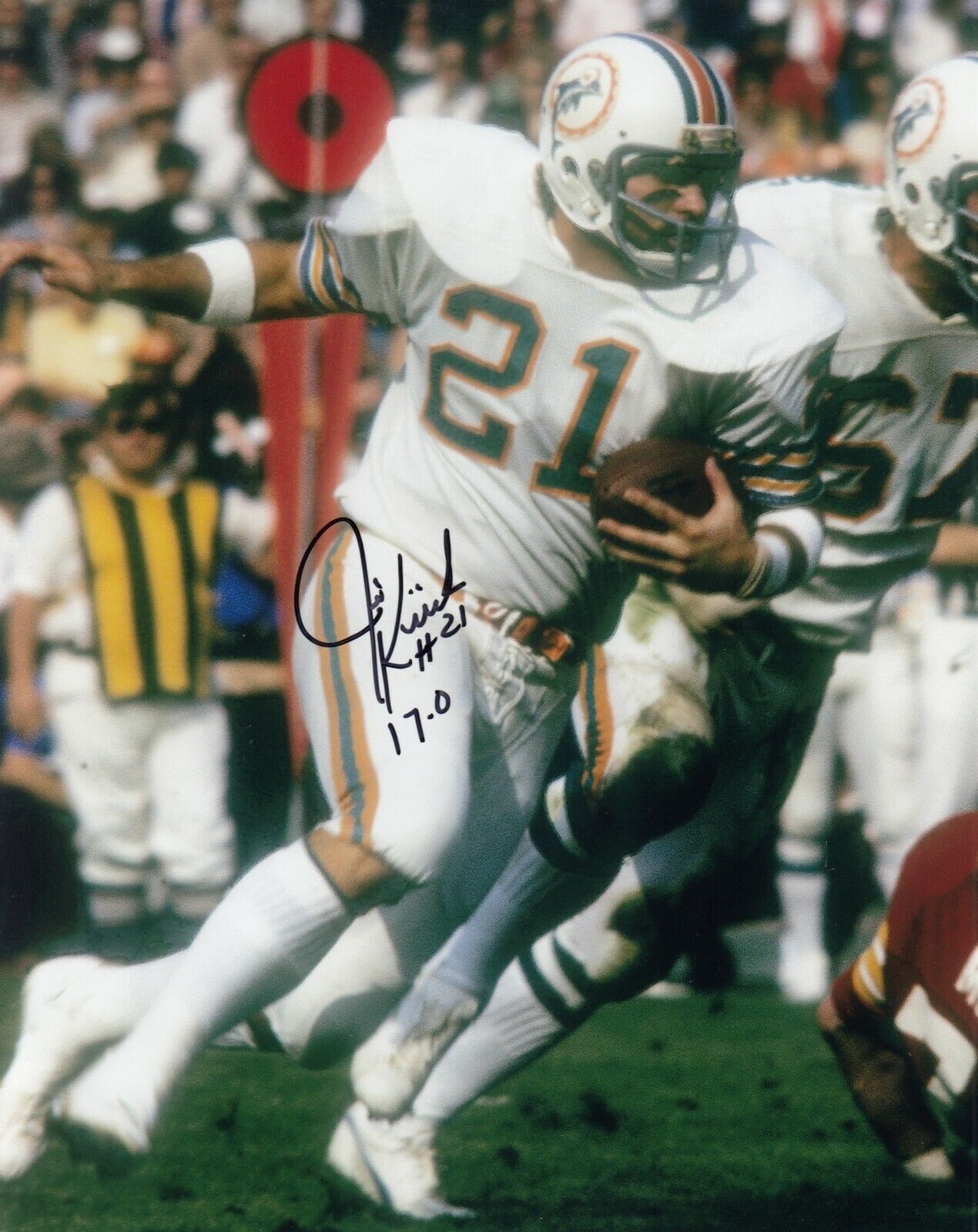 Jim Kiick #2 8x10 Signed Photo Poster painting w/ COA Miami Dolphins 033119