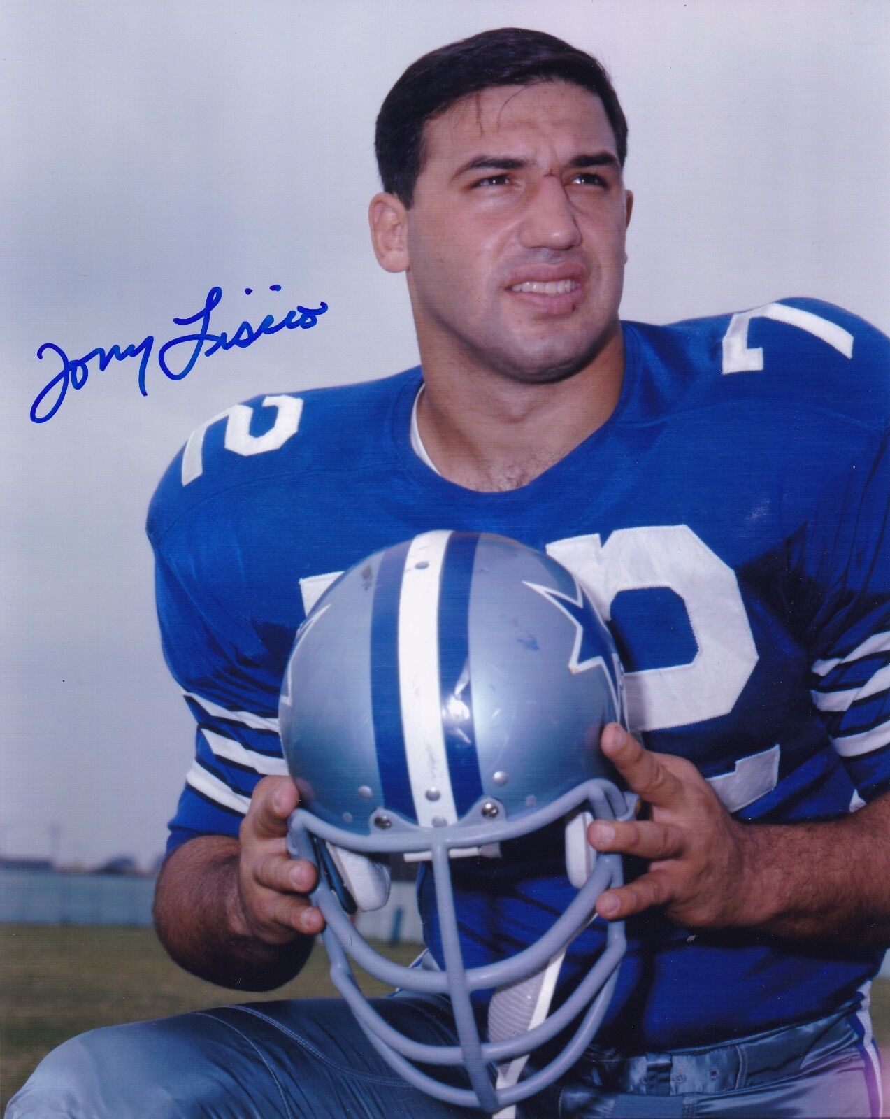 Tony Liscio autographed 8x10 Dallas CowboysDeceased #4