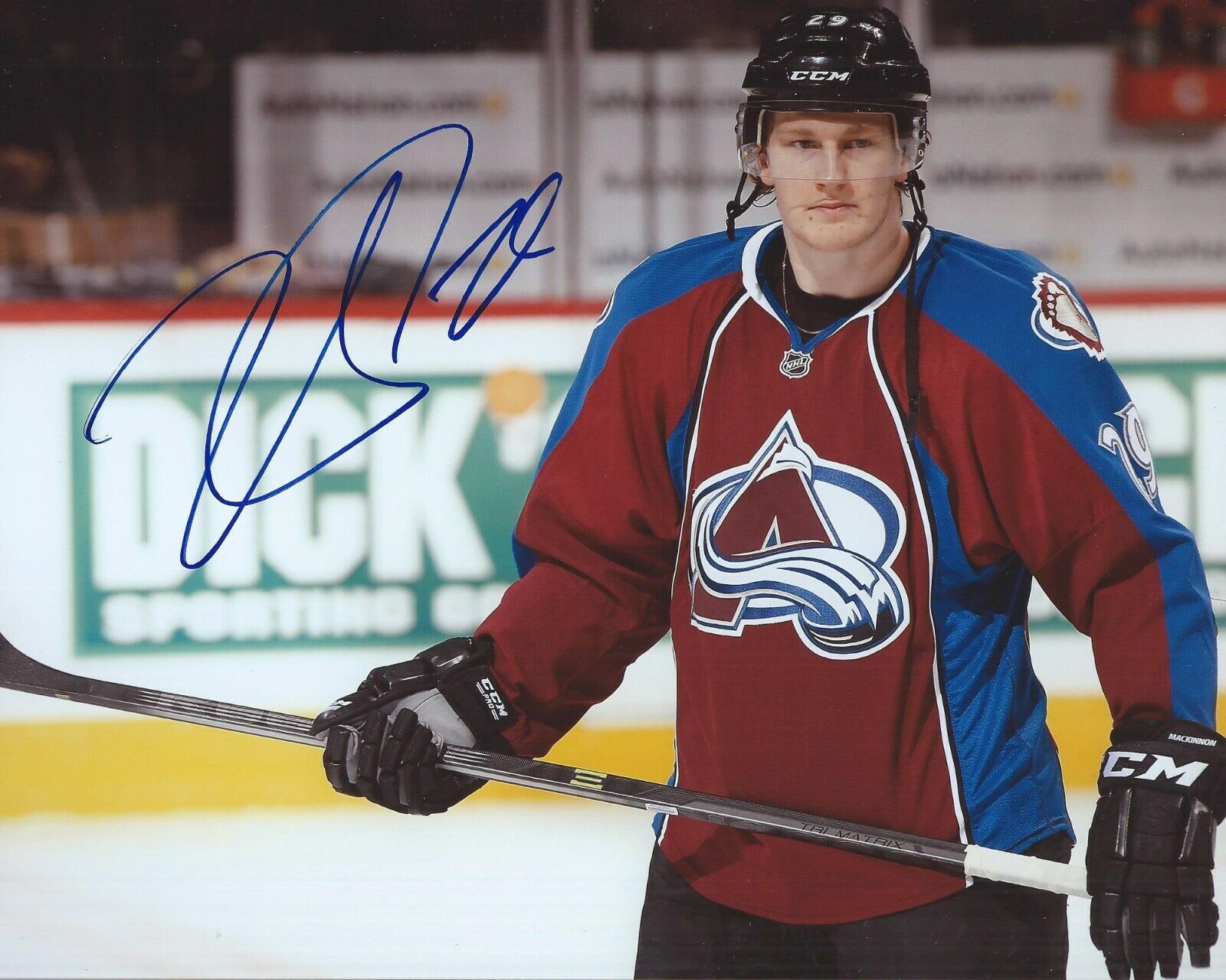 Nathan MacKinnon Signed 8x10 Photo Poster painting Colorado Avalanche Autographed COA L