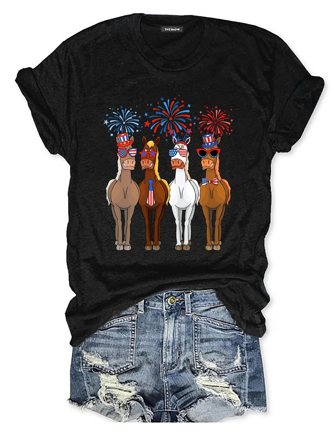 4th Of July Horses T-shirt