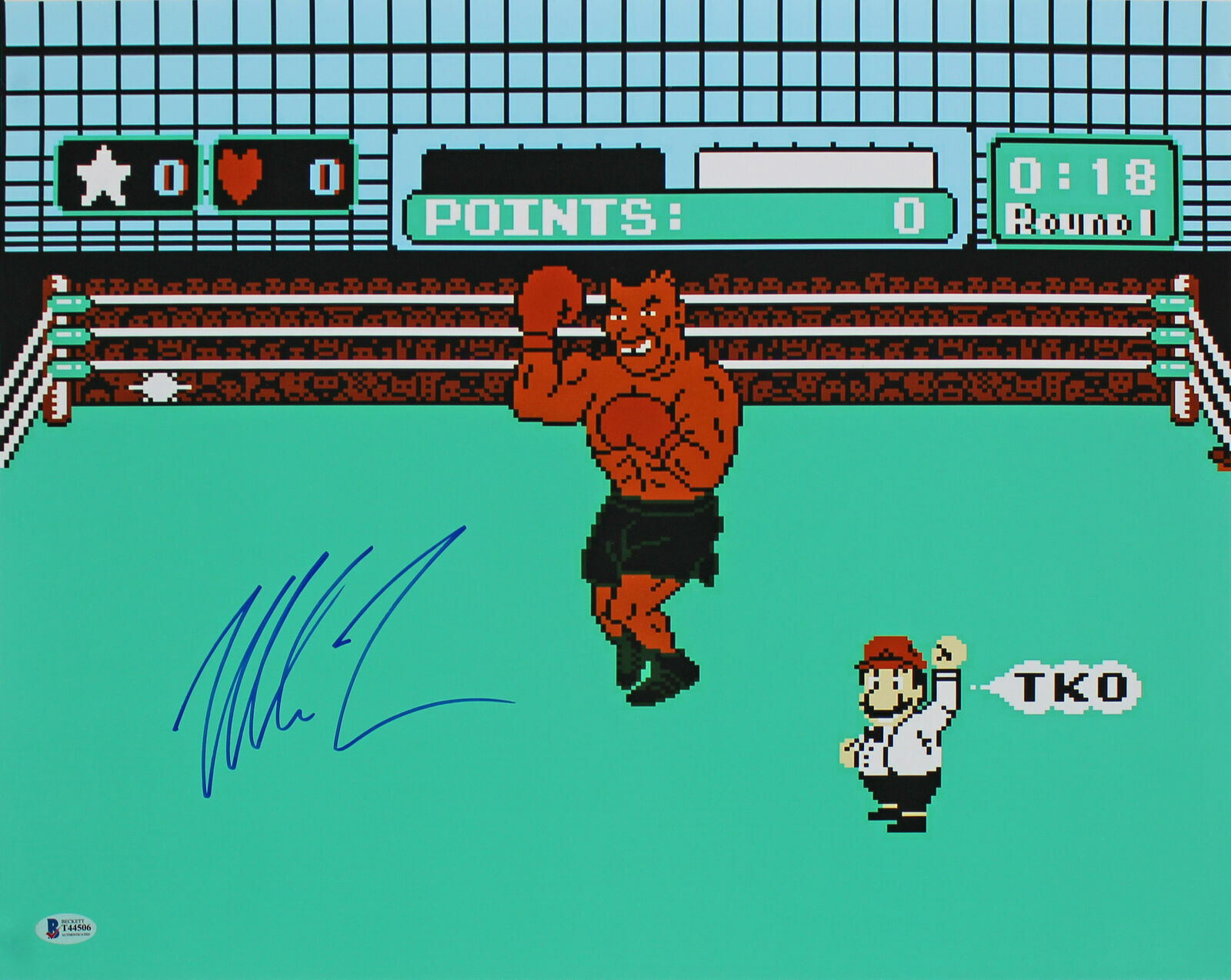 Mike Tyson signed Mike Tyson's Punch-Out 16x20 autographed Photo Poster painting BAS COA auto